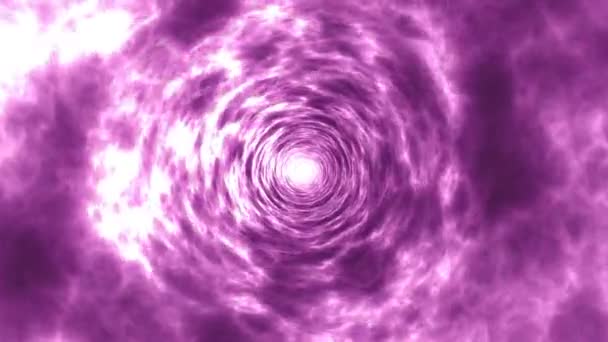 Фрактальный Свет Пурпурный Туннельный Анимационный Цикл — стоковое видео