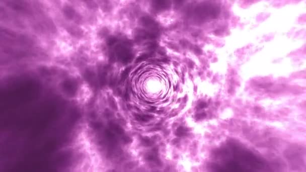Фиолетовый Фрактальный Световой Туннель — стоковое видео