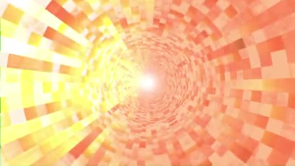 Boucle d'animation du tunnel des grilles 3D orange 