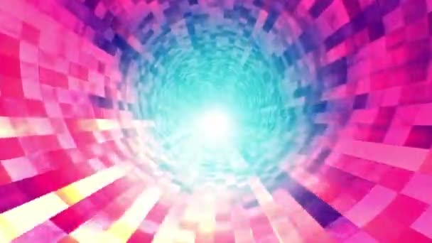 Animation psychédélique de tunnel de réseaux 3D 