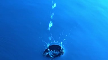 Su Damlaları ve Dalgalanmalar yavaş çekimde yakın çekim