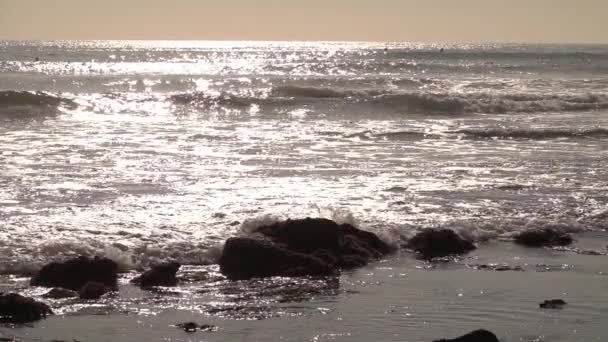 Närbild Slow Motion Bilder Vackra Ocean Waves — Stockvideo