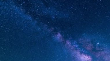 Güzel Samanyolu Galaksisi 'nin manzaralı gece görüntüleri, zaman aşımı