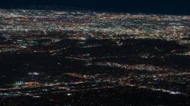 Doğu Los Angeles ve Pasadena Gecesi Şehir Zaman Dönemi ABD