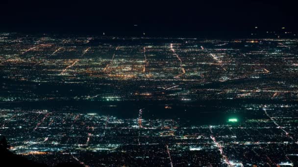 Imágenes Aéreas Los Ángeles Wilson Time Lapse Noche — Vídeos de Stock