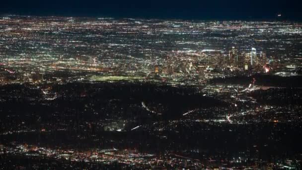 East Los Angeles Downtown Tilt South Bay Night Time Lapse — Stock video