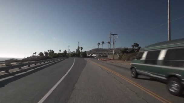 California Road Driving Point View Scenic Footage — Stock Video