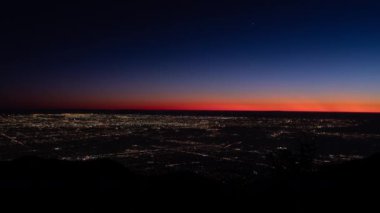 Los Angeles Panorama Santa Monica 'dan South Bay Sunset' e Gece Sürati Sürati Kenti Kaliforniya ABD