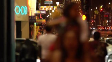 Hollywood Turistleri Ünlü Yürüyüşü Sığ Odaklanma