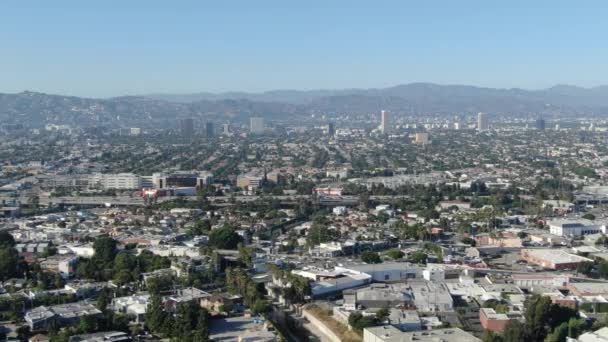 Los Angeles Hollywood Culver City Aerial Shot Tracking Left — Video Stock