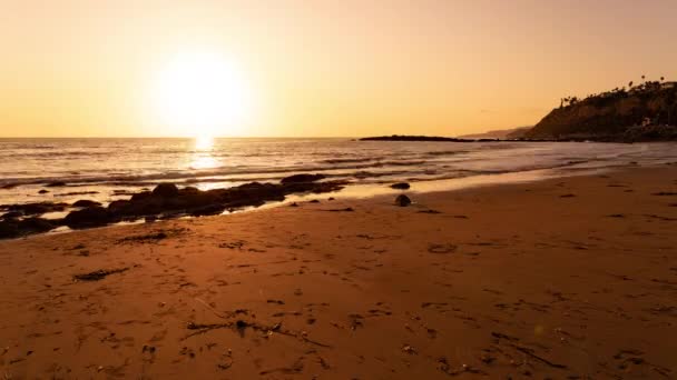 California Coastline Palos Verdes White Point Sunset Time Lapse — Stock Video