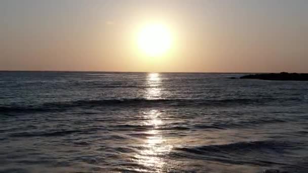 Kalifornische Küste Palos Verdes White Point Beach Sonnenuntergang Luftaufnahme Rückwärts — Stockvideo