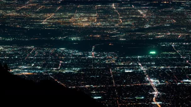 Los Angeles San Gabriel Valley Long Beach Wilson Night Aerial — Stock video