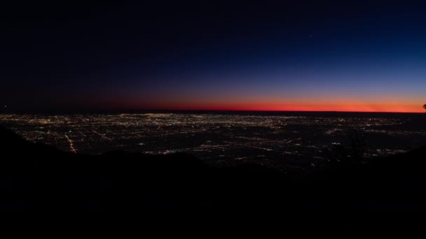 Los Angeles Riprese Aeree Wilson Time Lapse Notte — Video Stock