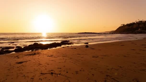 カリフォルニア海岸線パロス ヴェルデス ホワイト ポイント サンセット タイム ラプス ダウン — ストック動画