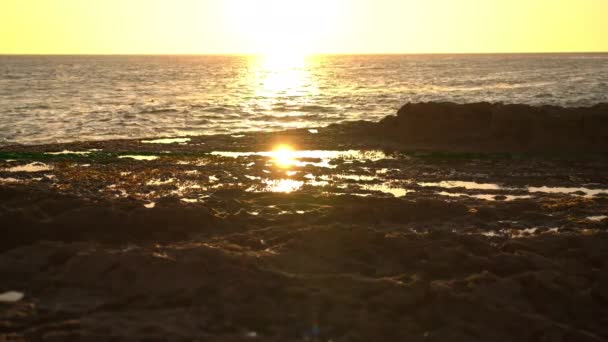 Imágenes Escénicas Hermosa Puesta Sol Sobre Palos Verdes White Point — Vídeos de Stock