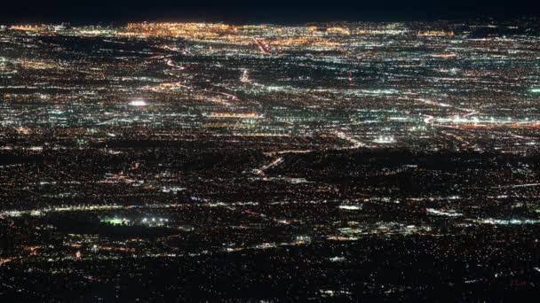 Los Angeles Filmagens Aéreas Wilson Lapso Tempo Noite — Vídeo de Stock