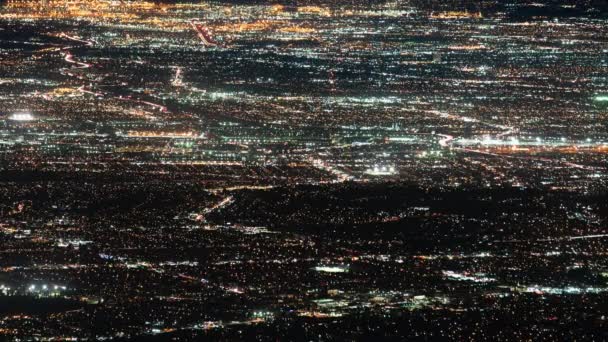 Los Angeles Flygbilder Från Wilson Tiden Förfaller Natten — Stockvideo