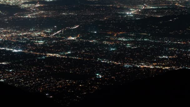 Los Angeles Séquences Aériennes Wilson Laps Temps Nuit — Video