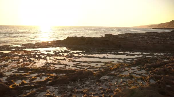 パロス フェルデス ホワイト ポイントの美しい夕日の風景 — ストック動画