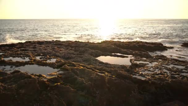 Malownicze Ujęcia Pięknego Zachodu Słońca Nad Palos Verdes White Point — Wideo stockowe