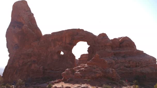 Arches Ulusal Parkı Taret Kemeri Utah — Stok video