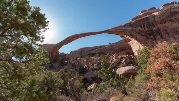 Arches Nationaal Park Landschap Boog Tijd Lapse Utah — Stockvideo