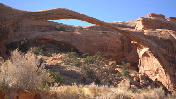 Parque Nacional Arches Paisaje Arco Utah — Vídeos de Stock