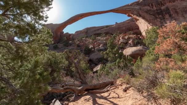 Parque Nacional Arches Paisaje Arco Time Lapse Utah — Vídeos de Stock
