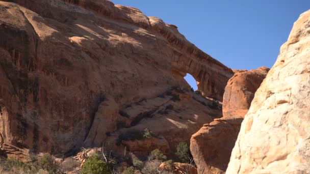 Scenic Footage Beautiful Arches National Park United States — Stock Video