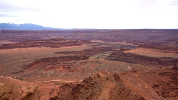 Caballo Muerto Río Colorado Formación Rocas Utah — Vídeo de stock