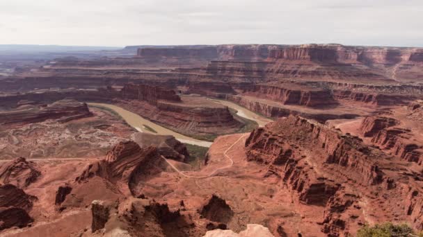 Dead Horse Point Kolorado River Czas Utah — Wideo stockowe