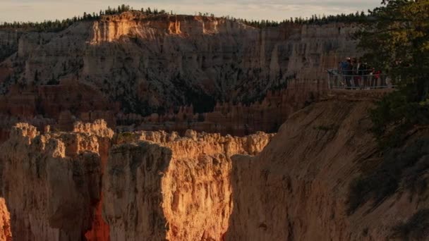 Bryce Canyon Günbatımı Sunset Point Zaman Süreleri — Stok video