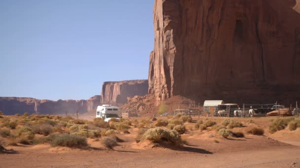 Monument Valley Camel Butte Hus Sørvest Usa – stockvideo