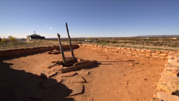 Edge Cedars Ureinwohner Amerikas Ruinen Kiva Pueblo Vorfahren Pueblo Utah — Stockvideo