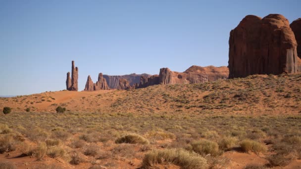 Totempfahl Monument Valley Südwest Usa — Stockvideo