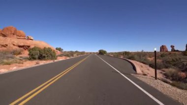 Arches Ulusal Parkı Sürücü Şablonu Utah ABD 17 Dengeli Kaya