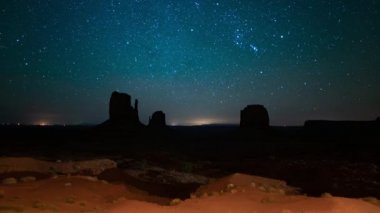 Anıt Vadisi Meteorları ve Samanyolu Galaksisi Kış Gökyüzü 2