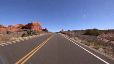 Arches Ulusal Parkı Sürücü Şablonu Utah USA 14 Rock Zirvesi