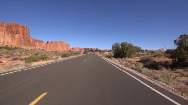 Arches Ulusal Parkı Sürücü Şablonu Utah ABD 9. Duvarı