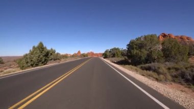Arches Ulusal Parkı Sürücü Şablonu Utah ABD 38 Kum Kuşu Kemeri