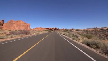 Arches Ulusal Parkı Sürücü Şablonu Utah ABD 10. Duvarı