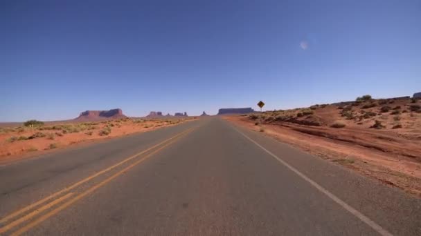 Monument Valley Driving Template Goulding Lodge Usa — Stockvideo