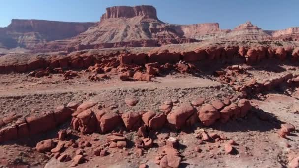 Dead Horse Point Basin Aerial Shot State Park Utah Usa — Stock video