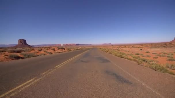 Monument Valley Driving Template Zuidwest Usa — Stockvideo