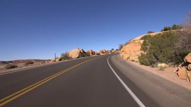 Arches National Park Πρότυπο Οδήγησης Γιούτα Ηπα Salt Valley — Αρχείο Βίντεο