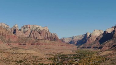 Springdale 'den Zion Ulusal Parkı Utah Hava Çekimi Ulusal Park' ın dışında çekildi