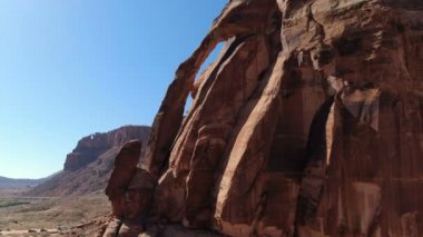 Büyük Kanyon Nehrin yukarısında Jug Handle Kemeri ve Colorado River Utah 'ın Hava Çekimi