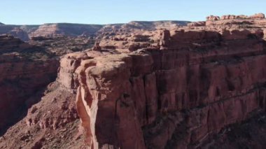 Çöldeki Kanyon Ülkesi 'nin Tanrıların Vadisi Havadan Vuruldu