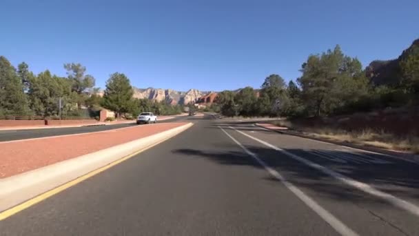 Placa Conducción Sedona Autopista 179 North Bound Arizona — Vídeo de stock